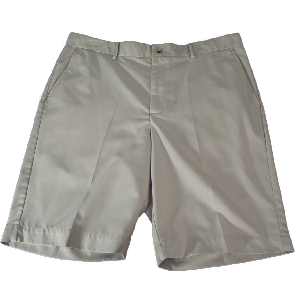 Greg Norman golf shorts men's 38 x 10 off-white polyester microfiber dri-fit